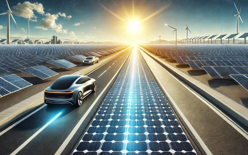 foto una strada fotovoltaica