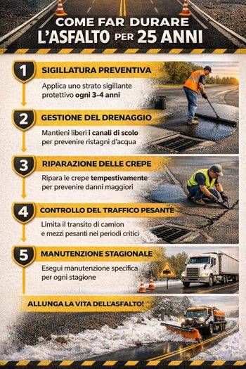 infografica durata asfalto